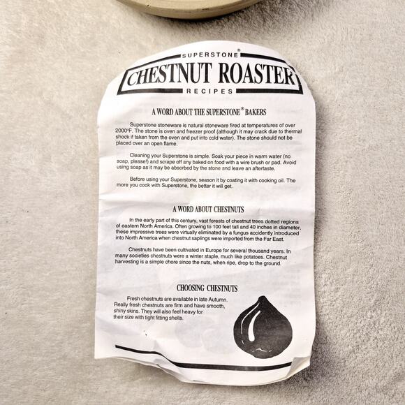 SUPERSTONE Bake & Serve, Sassafras. 1993 Lidded Chestnut/Garlic Roaster. - Picture 4 of 12